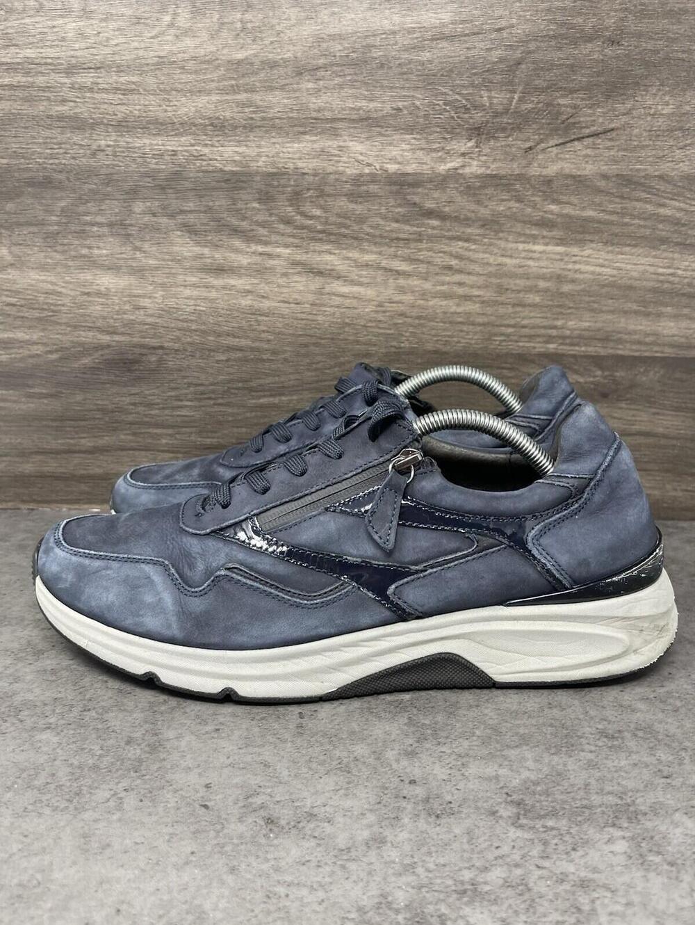 Gabor Rollingsoft Trainers Mens Size 10 Blue Zipper Low Top Sneakers
